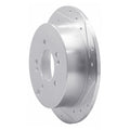 DFC 01-16 Hyundai Santa Fe Rear Right Drilled & Slotted Silver Brake Rotor