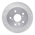 R1 Concepts Brake Rotor Drilled and Slotted Silver
