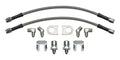 Wilwood 12in Length -3 to 3/8-24 IF 1/8-27 NPT 90 Degree Flexline Kit w/ Weld-On Bracket Tabs