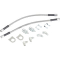 Wilwood 12in Length -3 to 3/8-24 IF 1/8-27 NPT 90 Degree Flexline Kit w/ Weld-On Bracket Tabs
