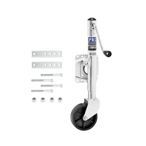 (PACKAGED)TRAILER JACK SWIVEL MOUNT MARINE SINGLE WHEEL MOUNT BRACKET; 1000 LBS