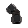 Fragola -16AN x 45 Degree Female Coupler - Black