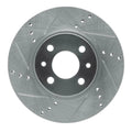 R1 Concepts Brake Rotor Drilled and Slotted Silver Fits Dodge Vision