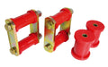 Prothane 64-65 Ford Mustang Rear Spring & 9/16in Shackle Bushings - Red