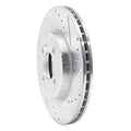 R1 07-15 Mini Cooper (Excl Clubman) Front Right Drilled & Slotted Silver Brake Rotor