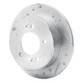 R1 01-10 Hyundai XG350 Rear Left Drilled & Slotted Silver Brake Rotor