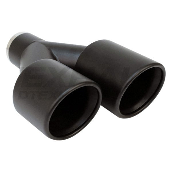 ~(15 lbs. 20X12X9)~ Black Powder Coated Dual 3.50IN Double Wall Staggered Rolled Slant - Left; i.d. 2.25IN