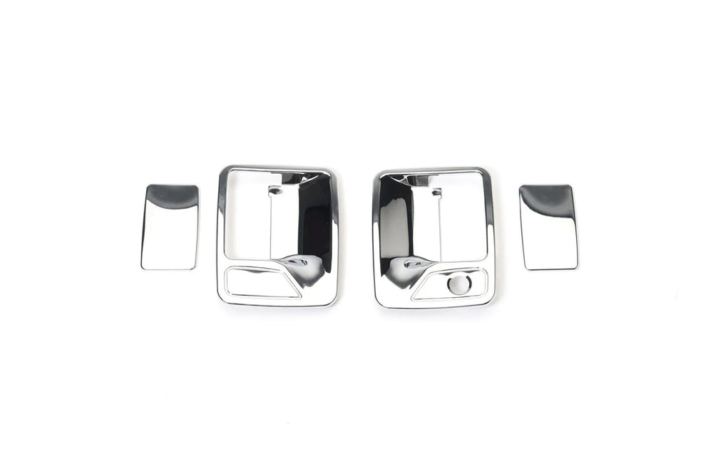 9916 FORD F250/F350 SUPER DUTY 2DR W/O PASS KEYHOLE CHROME DOOR HANDLE COVERS
