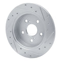 R1 Concepts Brake Rotor Drilled and Slotted Silver Fits Lexus ES250