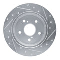 R1 Concepts Brake Rotor Drilled and Slotted Silver Fits Lexus ES250