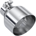 MBRP Universal T304 Stainless Steel Tip 2.5in ID / 5in OD Out / 6.5in Length Angle Cut Single Wall