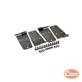 Door Hinge Set, Left & Right Front Upper & Lower Door Side Polished Stainless Steel Set Of 4 w/Hardware RT Off Road