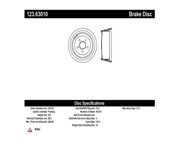 C-TEK Standard Brake Drum