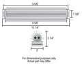 Single-Pass Heat Sink Co oler  10in Black Anodize