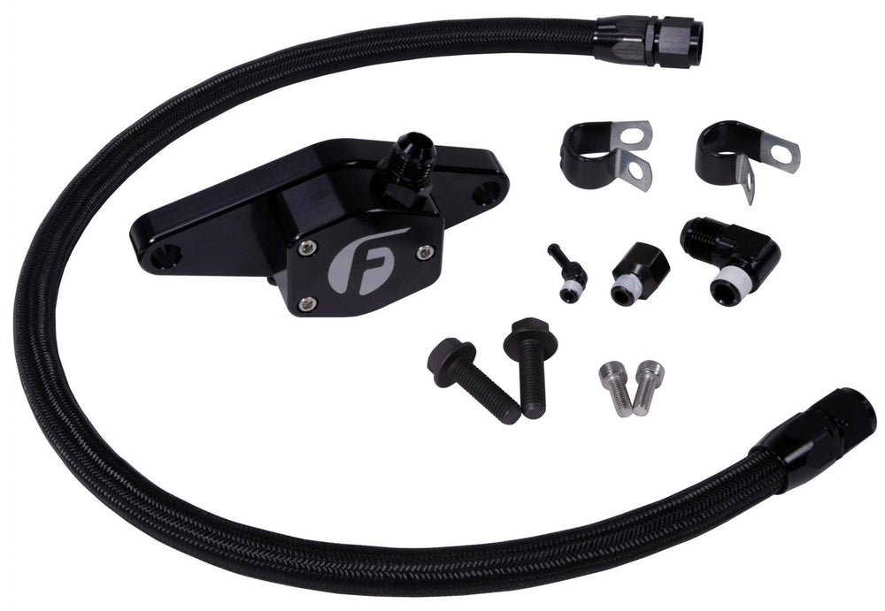 Fleece Performance 94-98 Dodge Cummins 39.5in 12 Valve Coolant Bypass Hose (BLK - Braided)