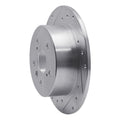 DFC 12-18 Lexus ES350 Rear Left Drilled & Slotted Silver Brake Rotor