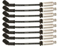 Moroso GM LS/LT 8.5mm Ultra 40 9.75in Long Wire Set w/Alum Heatshield - Black