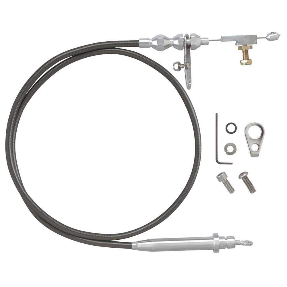 UNIVERSAL TH350 KICKDOWN CABLE W/ BLACK BRACKET