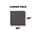 WeatherTech Comfort Mat Connect Corner Mat 25 x 25in. Carbon Fiber - Cocoa