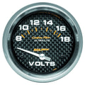 Autometer Marine Carbon Fiber Gauge 2-5/8in Electric Trim Level Gauge 0OHM Down - 90OHM Up