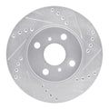 DFC 06-19 Scion IQ Front Right Drilled & Slotted Silver Brake Rotor