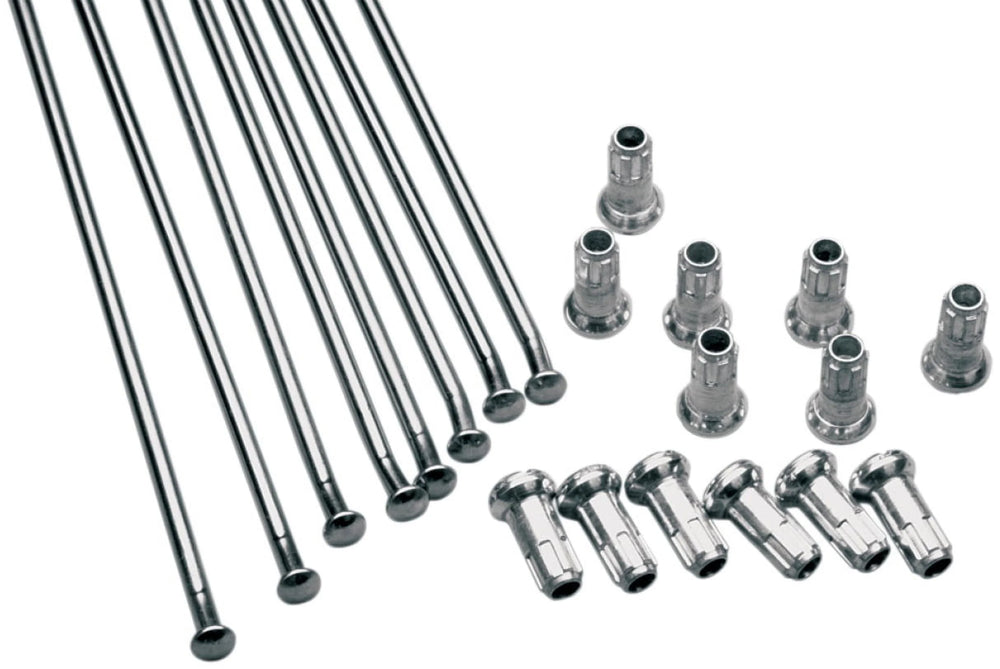 Excel Front Spoke/Nipple Set - 9 Gauge / 28 Qty - Silver