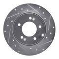 R1 05-20 Hyundai TUCSON Rear Right Drilled & Slotted Silver Brake Rotor