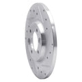 DFC 62-87 Jaguar 3.8 Rear Right Drilled & Slotted Silver Brake Rotor