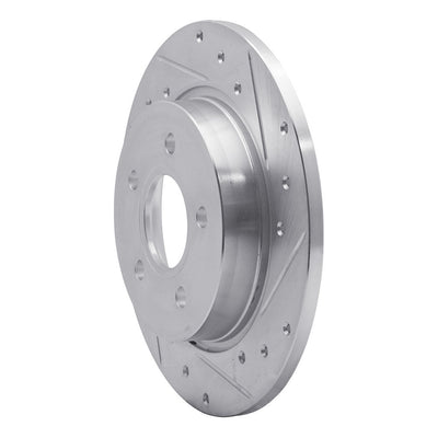 DFC 12-18 Ford Focus Rear Right Drilled & Slotted Silver Brake Rotor