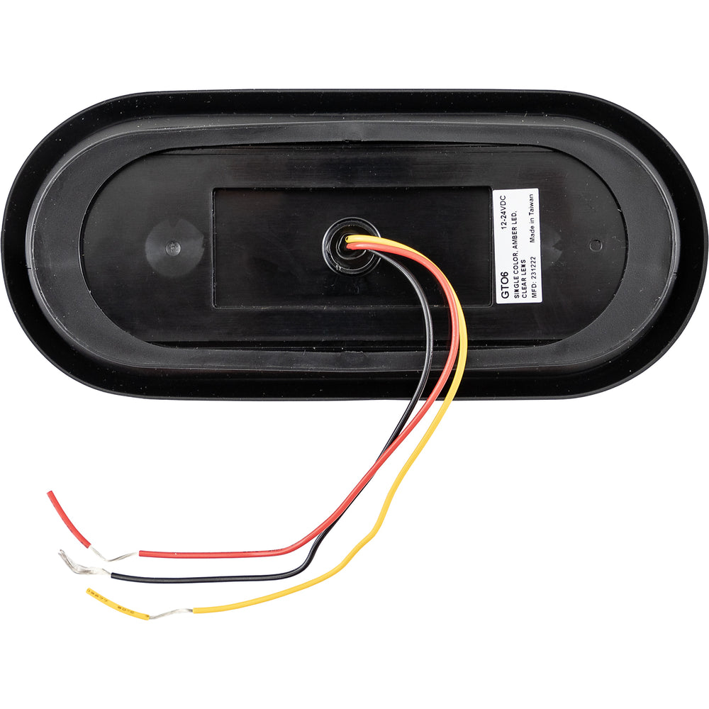 6 INCH LED OVAL STROBE LIGHT WITH BLUE LEDS AND CLEAR LENS