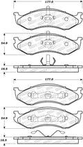 StopTech 92-01 Jeep Cherokee Street Performance Front Brake Pads