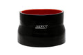 HPS Performance 3.5 - 4.5 ID 4 Long High Temp 4-ply Reinforced Silicone Reducer Coupler Hose Black (89mm - 114mm ID 102mm Length)