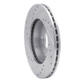 R1 Concepts Brake Rotor Drilled and Slotted Silver Fits Acura RSX