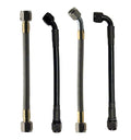 Fragola -6AN Ext Black PTFE Hose Assembly Straight x 90 Degree 12in