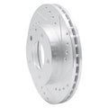 R1 Concepts Brake Rotor Drilled and Slotted Silver Fits Ford Probe