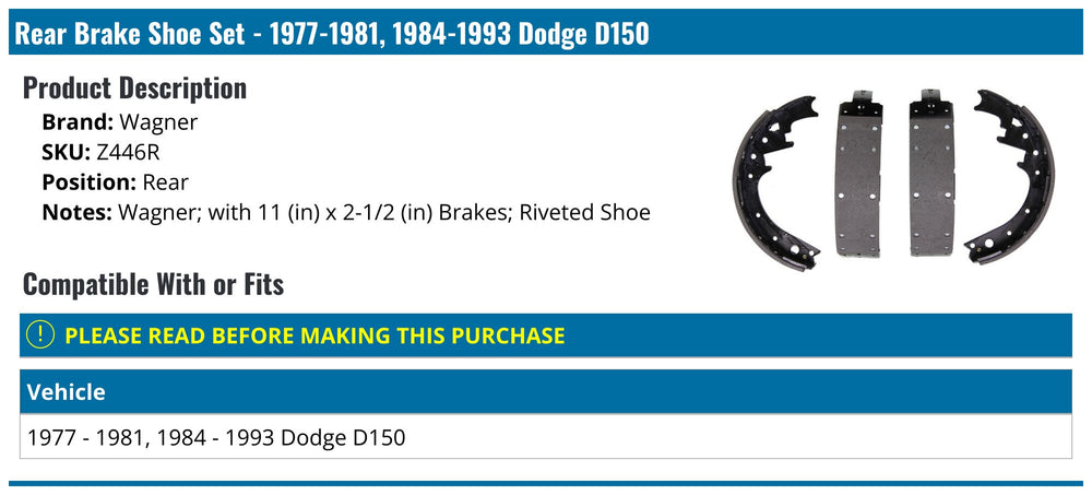 WAGNER BRAKE auto part
