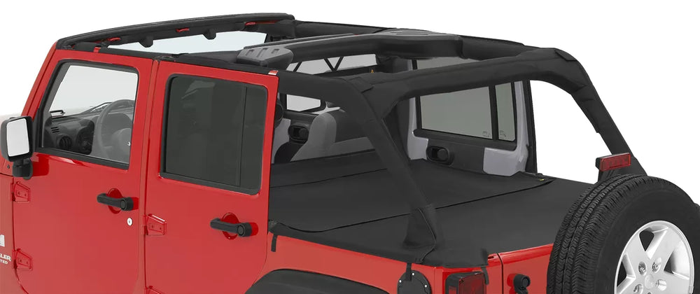Bestop Cargo Cover Extension - 07-18 Wrangler JK 4-Door (Black Diamond) 41428-35