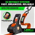 Rhino USA Retractable Ratchet Straps (4Pk 1Inx10Ft) (Orange)