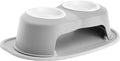 WeatherTech Pet Feeding System Double High 32oz 6in. Poly Bowl - Light Grey