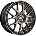 BBS CH-RII 22x9.5 5x112 ET22 / 66.5 CB Satin Platinum Center Black Lip SS Rim Protector Wheel