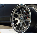 BBS CH-RII 22x9.5 5x112 ET22 / 66.5 CB Satin Platinum Center Black Lip SS Rim Protector Wheel