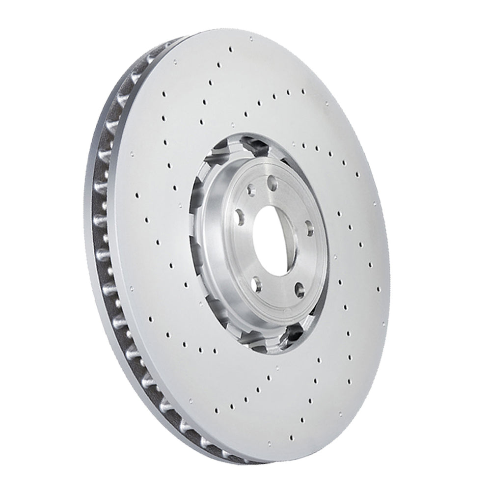 SHW 21-22 Audi RS6 4.0L V8 Front Drilled-Dimpled Lightweight Brake Rotor (4K0615301S)