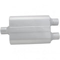 40 Series Delta Flow Chambered Muffler 40 Delta Flow 2.25 Center In 2.25 Dual Out Aggressive Sound Flowmaster