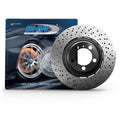 SHW 2003 Audi RS6 4.2L Right Front Cross-Drilled Lightweight Brake Rotor (4B3615302A)