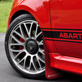 Rally Armor 12-18 Fiat 500 Red Mud Flap w/White Logo