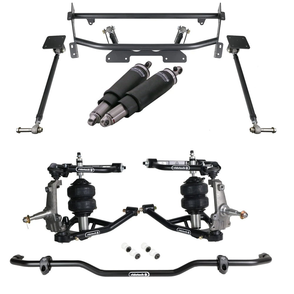 Ridetech 73-74 Chevrolet Nova (w/ Bump Frame) HQ Air Susp. System w/ Pin Spindle & Double Adj. Bars