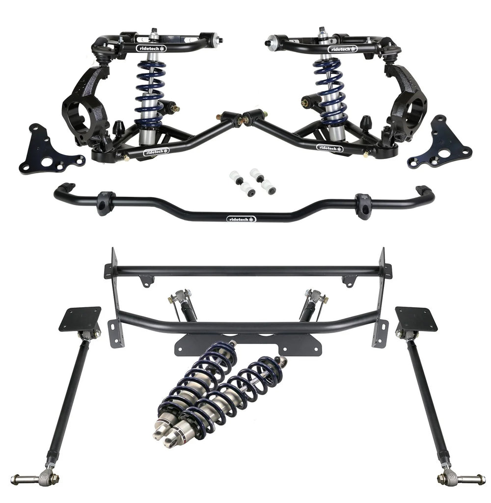 Ridetech 68-74 Chevrolet Nova (w/ Bump Frame) HQ Coilover System w/ Hub Spindle & Double Adj. Bars