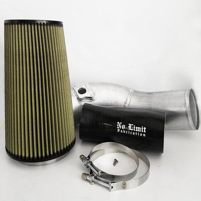 No Limit Fabrication 6.0 PowerStroke Cold Air Intake Raw PG7 Filter Includes PCV Provision and Hose 2004-2007 60CAIRP0407