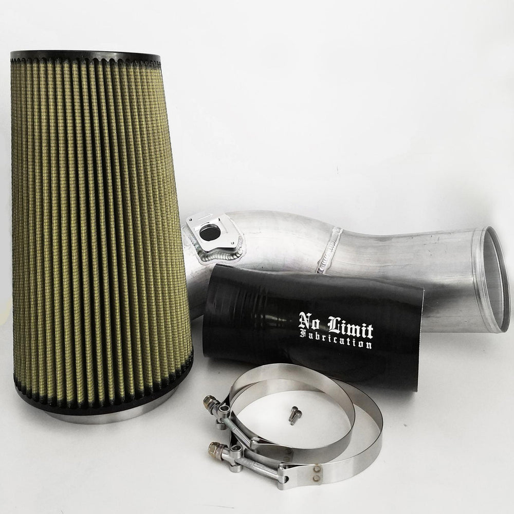 No Limit Fabrication 6.0 PowerStroke Cold Air Intake Raw PG7 Filter Includes PCV Provision and Hose 2004-2007 60CAIRP0407