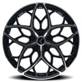 Kraze KR184 Ricochet 22x8.5 / 5x112/114.3 BP / 38mm Offset / 72.62mm Hub Gloss Black Machined Wheel